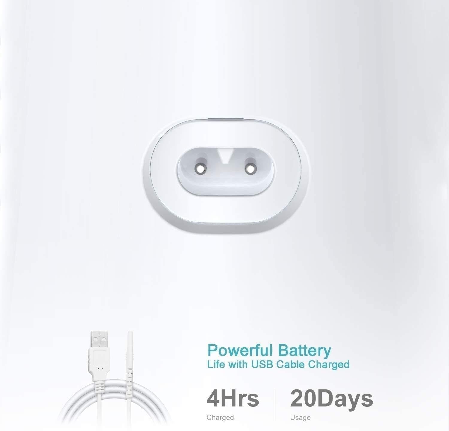 Irrigador bucal portátil con 3 Modos, 6 boquillas reemplazables, Recargable, Impermeable, Ideal for el hogar y Viajes, depósito extraíble de 300 ml.