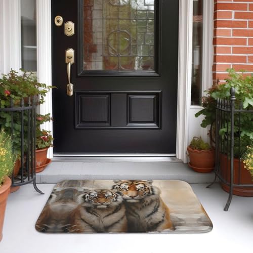 Tapis de sol 40x60 antidérapant résistant décoloration tigre
