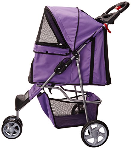 Paws & Pals 3 Wheeler Elite Jogger Pet Stroller Cat/Dog Easy to Walk Folding Travel Carrier - Image 4