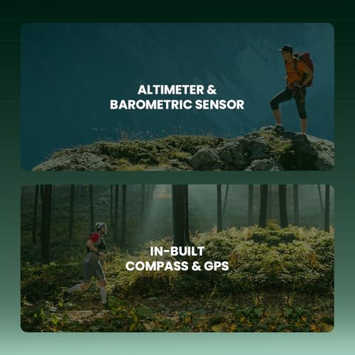 Image of ProWatch Xtreme with Enhanced Fitness Features - 1.43 inch AMOLED AOD Display | Inbuilt GPS Altimeter, Barometer & Compass | Corning Gorilla Glass 3 | Body Energy Features (Metal Strap)