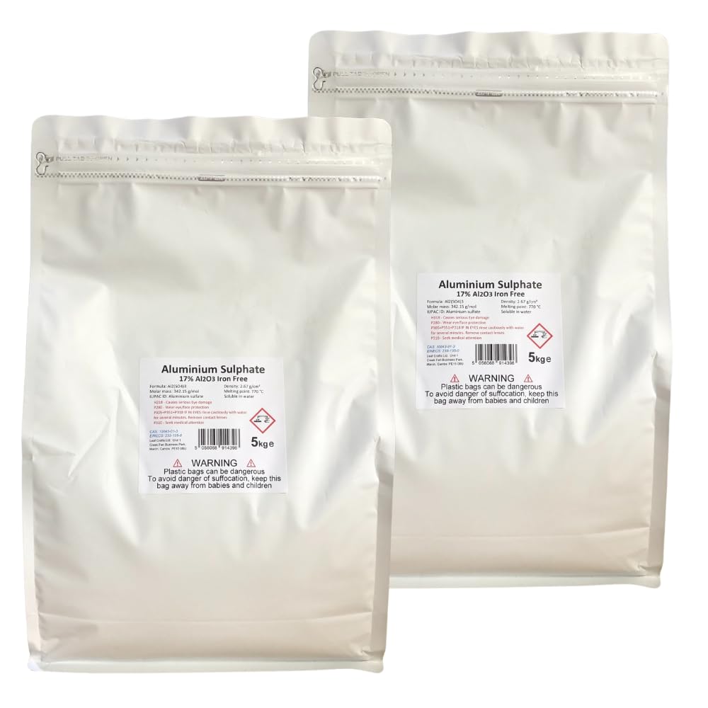 10kg (2x5kg) bag ALUMINIUM SULPHATE 17% Iron Free Alum Al2(SO4)3 โ image 1