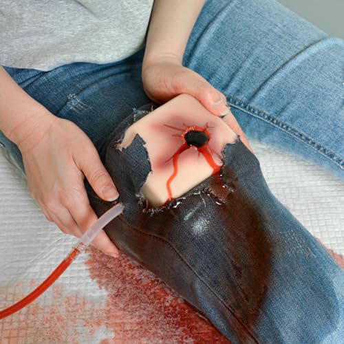 Image of Wearable Wound Packing Task Training Kit, Bleeding Control Trainer for Military First Aid Training, Medical Education