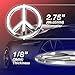 Classic Chrome Peace Sign Logo - Metal Car Emblem by Revolution Car Badges - Antiwar Peace and Love Symbol - Premium Alternative to Bumper Stickers, Decals, and Magnets (Chrome Plated Metal)