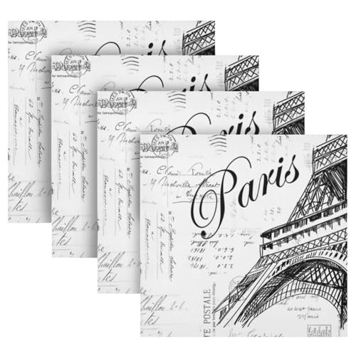 Servilletas de Tela YETTASBIN Paris Torre Eiffel Set x6 50.5 cm miniatura 5