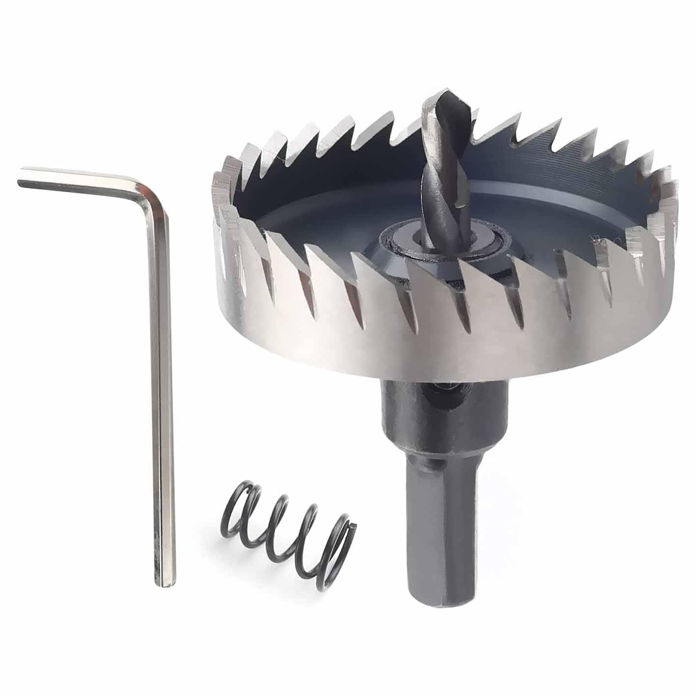 UPTODATETOOLS 55mm HSS Hole Saw Kits for Metal, High-Speed Steel Hole Saw Cutting Kit Drill Bits Opener Cutter Tool, for Cutting Holes on Wood, Plastic Sheet, Stainless Steel, Iron, Aluminum Plate (B0D8FMSW9Q) Amazon Price History, Amazon Price Tracker