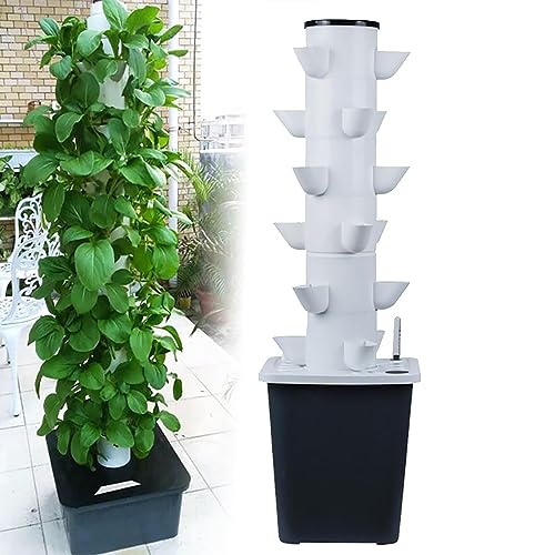 Cultivo hidropónico: kit de jardín de hierbas para interiores con 30 cápsulas, bomba hidratante, macetas de red, temporizador para cultivar hierbas, frutas y verduras