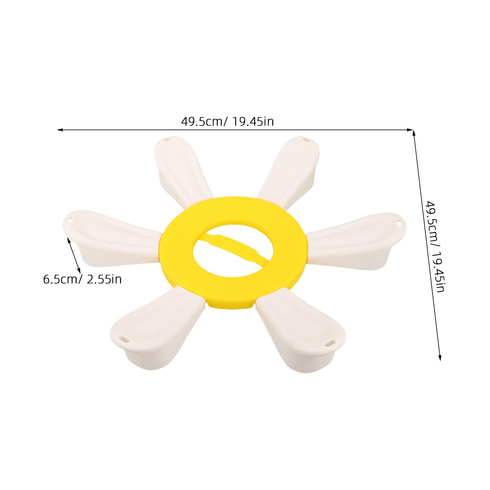 Mikinona Supporto Stabile per Palla da Yoga 49 Cm, Base Rotonda Antiscivolo in Plastica Resistente Anello di Fissaggio, Accessorio per Esercizi e Allenamento Fitness a Casa