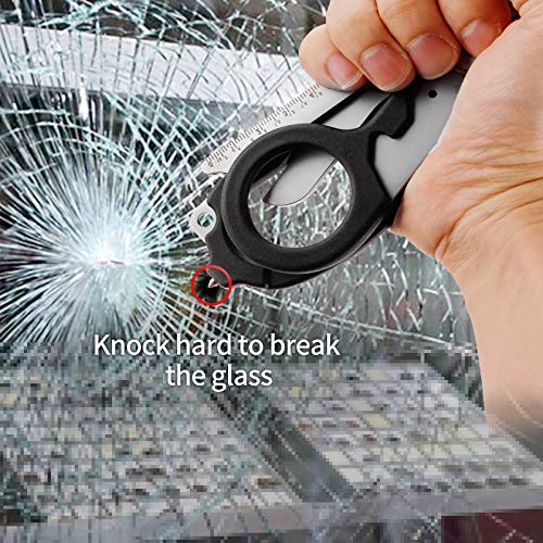 NZXVSE 6 in 1 Emergency Response Shears, 6 Functions Scissors with Strap Cutter and Glass Breaker - Image 3