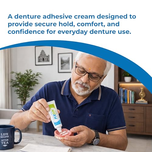Image of ICPA Fixon Denture Adhesive Cream 15 gm| Premium Cream For Long lasting Hold | All Day Hold | Food Seal Protection (Pack of 2)