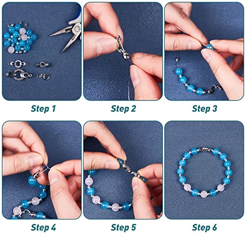 Superfindings KK-FH0002-29-US22 12Pcs Brass Fold Over Clasps 0.9X0.3Inch Platinum Jewelry Extender Micro Foldover Extension Clasp Set thumb #2