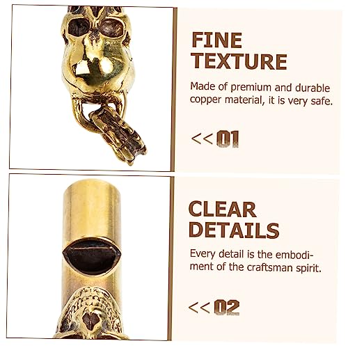 Silbato de Cobre con Diseño Calavera para Camping y Fútbol miniatura 6