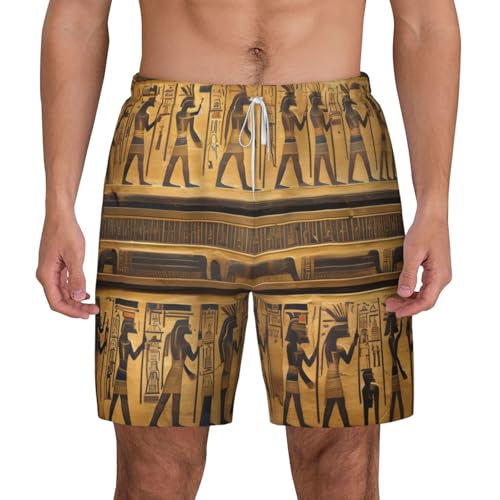 Short de bain homme imprimé égyptien idéal pour la plage et le surf