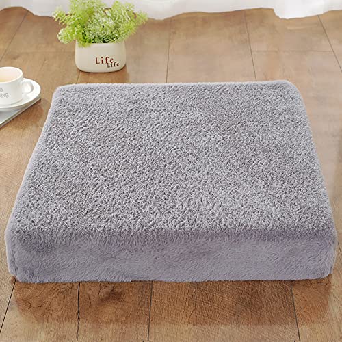 WEIGE Cojín Elevado Antideslizante Para Asiento Extra Grueso De Felpa, Cuadrado Duro Para Cuatro Estaciones, Oficina, Coche, Silla De Adulto, Cojín De 50 X 50 X 8 Cm (20 X 20 X
