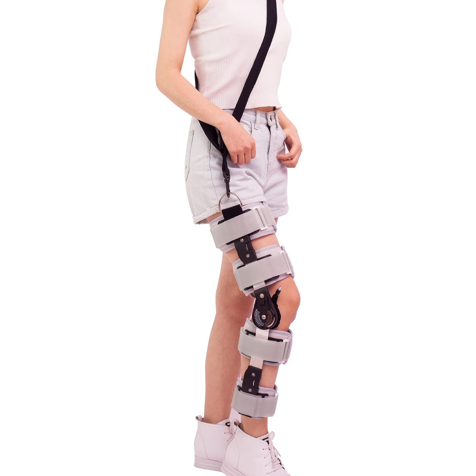 Ortesis estabilizadora para Mujeres y Hombres - Rodillera con bisagras para la artrosis y el Dolor de Rodilla en piernas Izquierda y Derecha