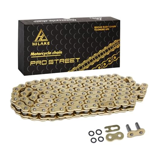 HILAKE 520 Motorcycle Chain 120 Links O-Ring Heavy Duty Drive Chain for Motorcycle Bicycle Go Kart Mini Trail Bike