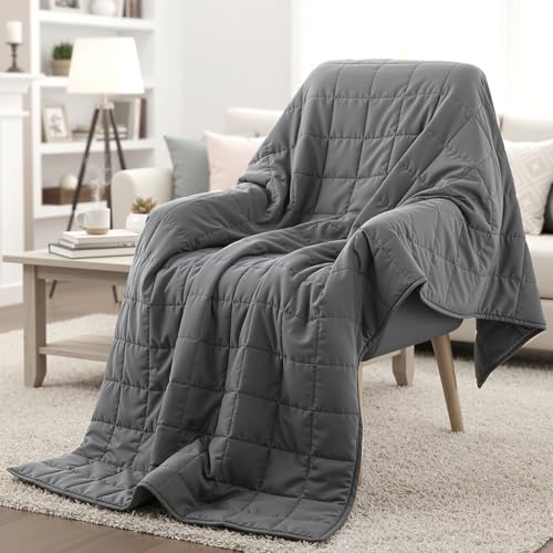 Image of Weighted Blanket 25 lb, 78 inch x 85 inch Twin Size Cooling Cotton Machine Washable