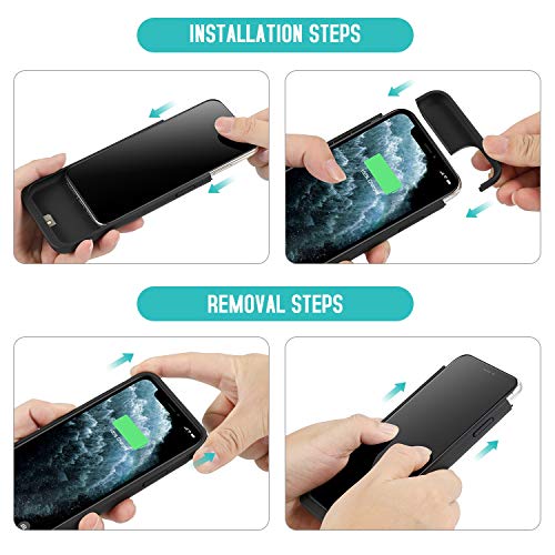 Feob Battery Case For Iphone 11 Pro Max, Upgraded 6500Mah Portable Charging Case Protective Charger Case Extended Battery Pack For Iphone 11 Pro Max [6.5 Inch]-Black #TOP5