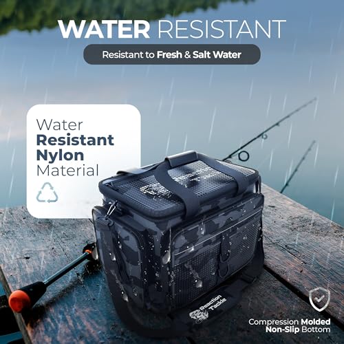Image of Reaction Tackle Big Fishing Tackle Bag - Large Clear Pockets - Fishing Gear Storage