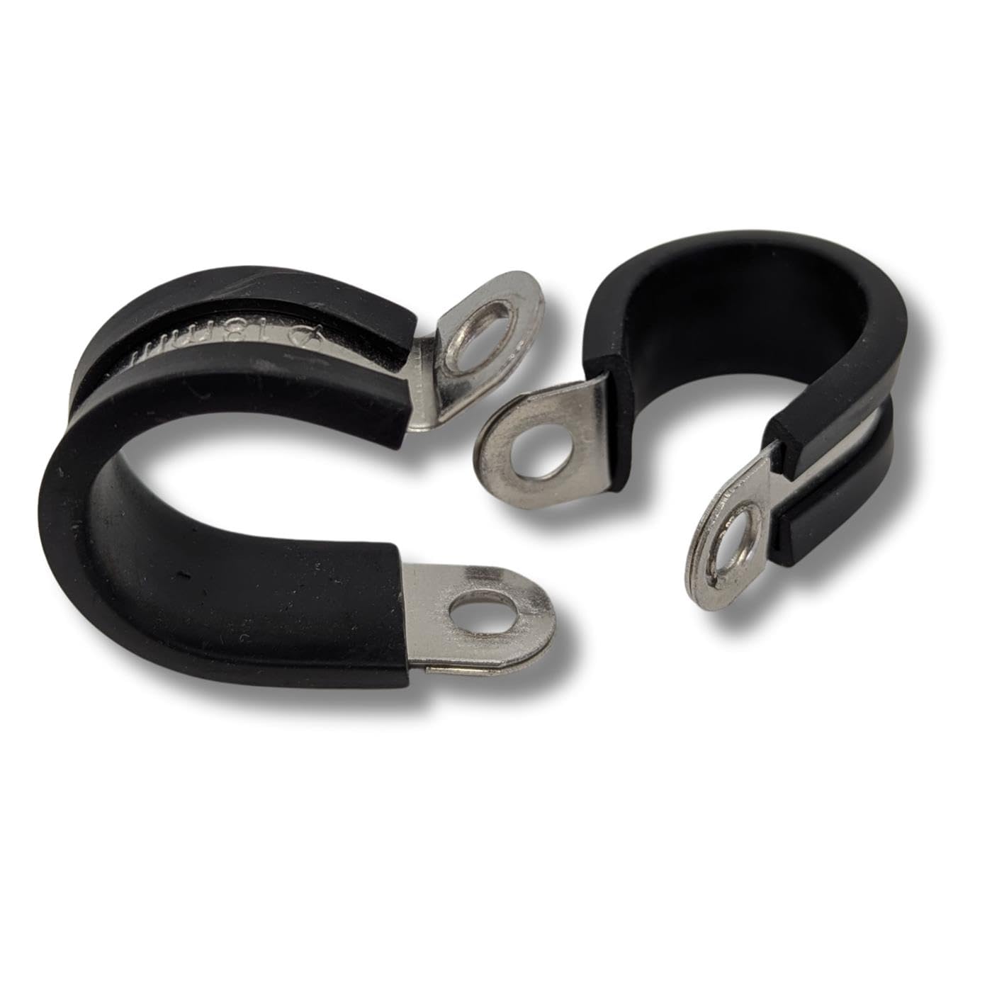 Fascette Stringitubo In Acciaio Inox 18 Mm - Con Gomma Antivibrazione, Pacco Da 5