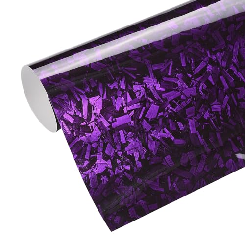 JSCARLIFE Forged Car Vinyl Wrap Sticker, Adhesive Wrap Vinyl Roll for Full Car Bubble Free Self-Adhesive Paint Protection Film Cars Interior Decals for Cars Styling (Purple, 152x75CM)