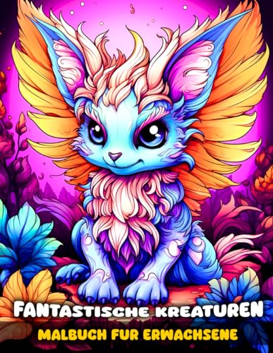 Fantastische Kreaturen Malbuch für Erwachsene: Fantasy Ausmalbuch für Erwachsene und Jugendliche mit Magischen Fabelwesen, Schrecklich Niedlichen Monstern und Fantastischen Tieren und Mehr