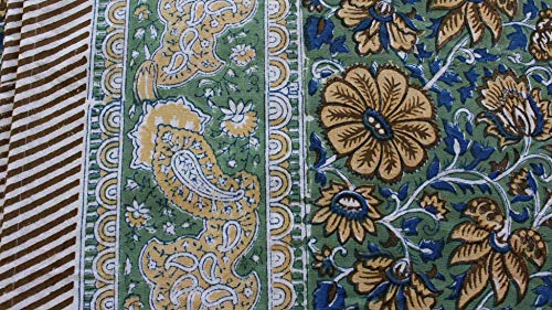 Nappe rectangulaire motif floral indien grand format table de salon - 6