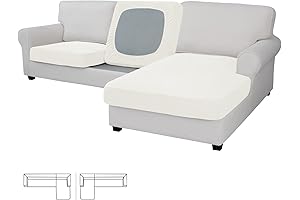Easy-Going Stretch 3 Piece Couch Covers for L Shaped Couches