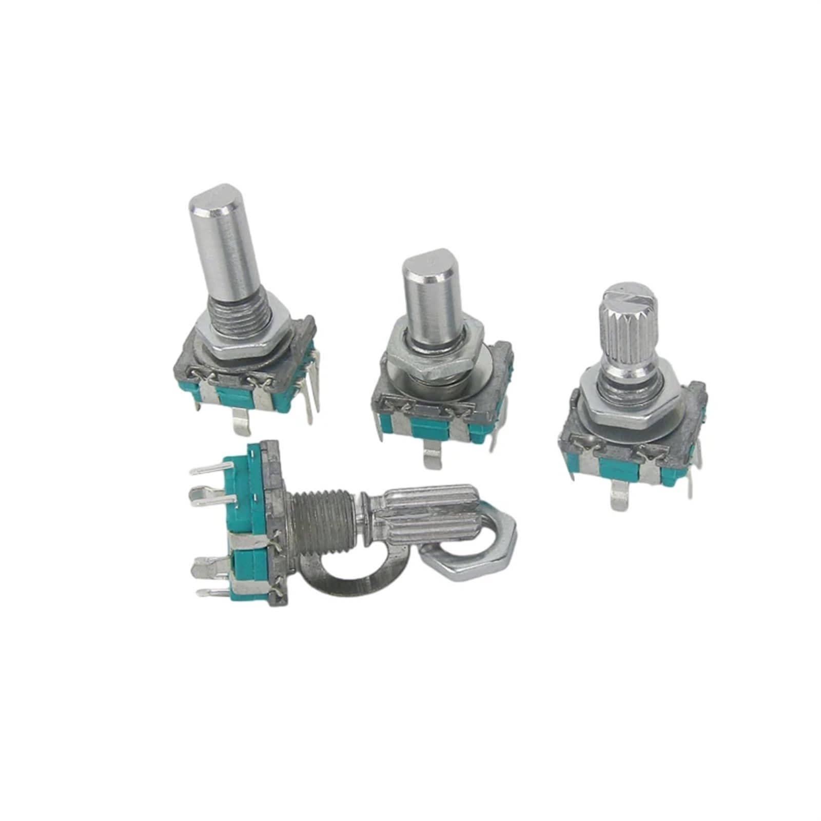sourcing map 360 Degré Rotatif Encodeur Interrupteur Potentiomètre EC11 7 Broche 20mm 2Pcs