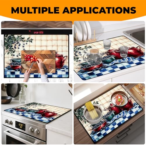 Image of Stove Top Cover for Glass Electric Stove (Bilberry, 30 inch x 21 inch)