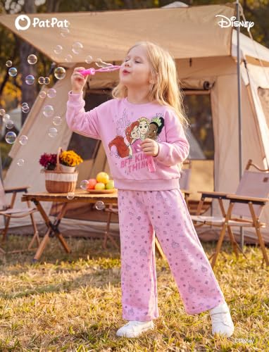 Image of Disney Outfits for Girls Long Sleeve Shirt Pocket Pant Toddler Sweatsuit