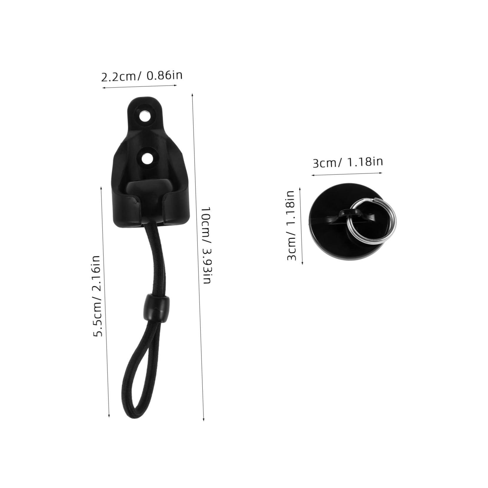 Tofficu 1Set Shade Tie Downs with Bungee Cord Ends Windproof Base End Cap Complete Roller Shade Accessory Kit for Securing Curtains Various Settings Total