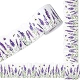 JarThenaAMCS 65.6Ft Lavender Flower Bulletin Board Borders Aesthetic Purple Floral Bee Die Cut Trim Border Roll for Summer Office Classroom School Chalkboard Decor