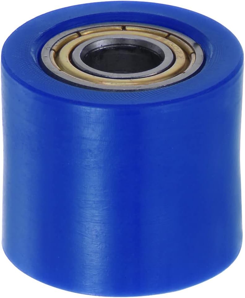 HARFINGTON Chain Roller Pulley Tensioner 10mm Nylon Cylinder Type Guide Wheel Slider for Mini Motorcycle Dirt Bike ATV Go-Kart, Blue