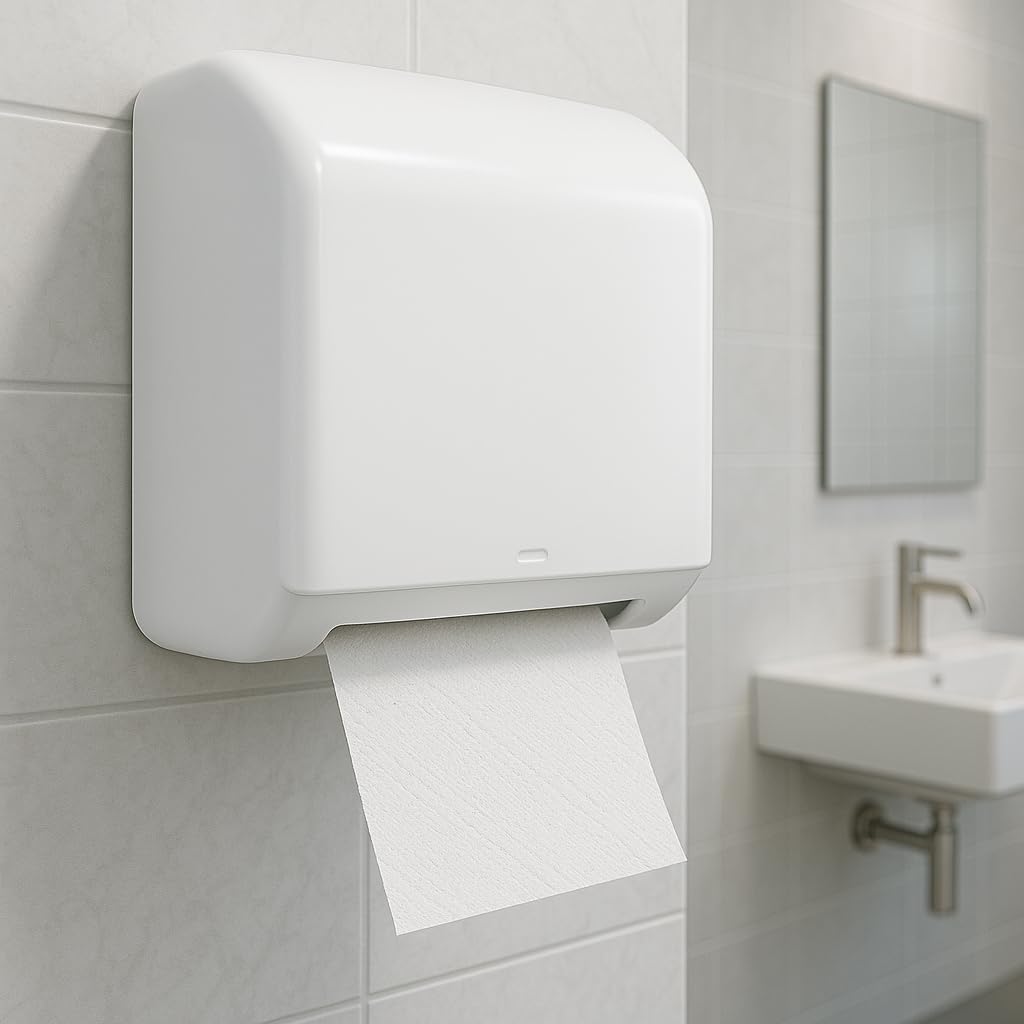 6 Rollos de Papel Industrial Bobina Papel Secamanos Toallas Desechables Secamanos Alta Absorción Bobina Industrial Grande Mecha Doble Capa Rollo Cocina Servilletas 90m 450 Servicios (6, 600)