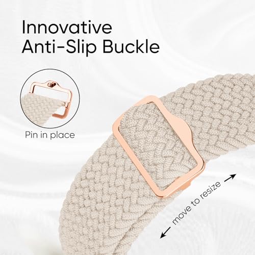 Image of 6 Pack Braided Stretchy Bands Compatible with Apple Watch Band 38mm 40mm 41mm 42mm 44mm 45mm 46mm 49mm Women Men, Adjustable Nylon Solo Loop Elastic Straps for iWatch Series 11 10 9 8 7 6 5 4 SE Ultra