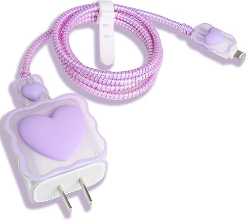 Miniatura 17 de Compatible con iPhone de 18 W/20 W, funda de cargador USB-C con bonito diseño de pajarita 3D, protector de cargador suave y transparente Kawaii,