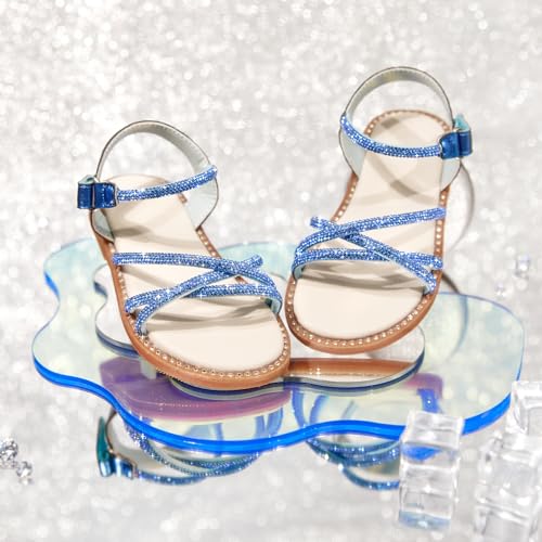 Image of PHIRAMIN Toddler Flower Girl Sandals - Girl Dress Shoes Toddler Little Kid Wedding Party