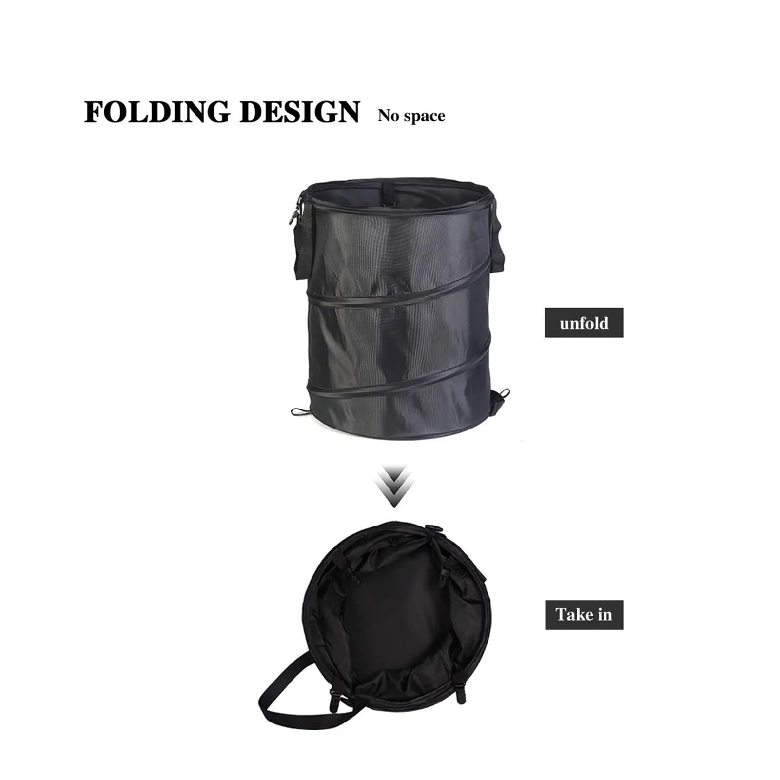 Gartensack Pop Up 2 Stück Pop-up-Mülleimer, tragbarer Outdoor-Camping-Klapp-Gartenarbeits-Garten-Müllsack, Leaf Buck(Light Coffee,L)