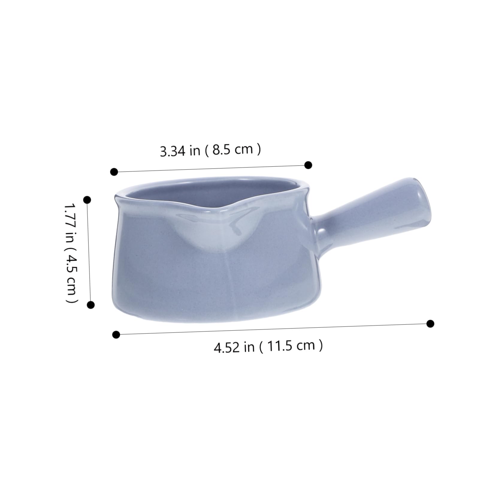 Mikinona Buttercream Creami Syrup Water Pitcher Water Jug Coffee Small Gravy Boat Mini Pitcher Multi-use Milk Pitcher Ceramic Cup Pitcher for Sauce Ceramic Pitcher Cream Jug Grey Ceramics