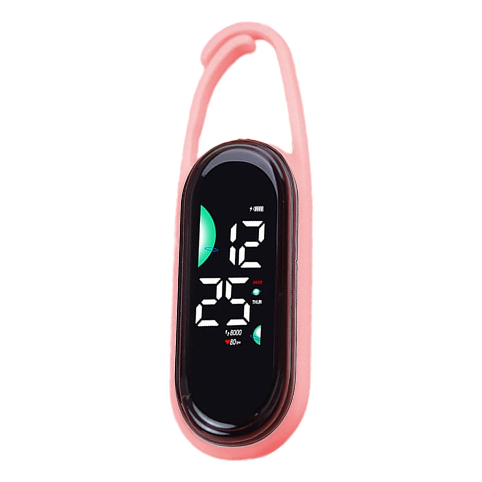 NEWFT Led Electronic Hanging Watch Keychain Pocket Watch Keyring Hangings Watches Night Light Touch Screens Digital Watches Keychain Pocket