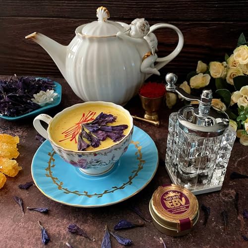 Premium Saffron Mill Grinder - Effortless Saffron Powdering with Gem-Shaped Glass, Dried Herb & Spice Grinder (Saffron Mill Grinder)