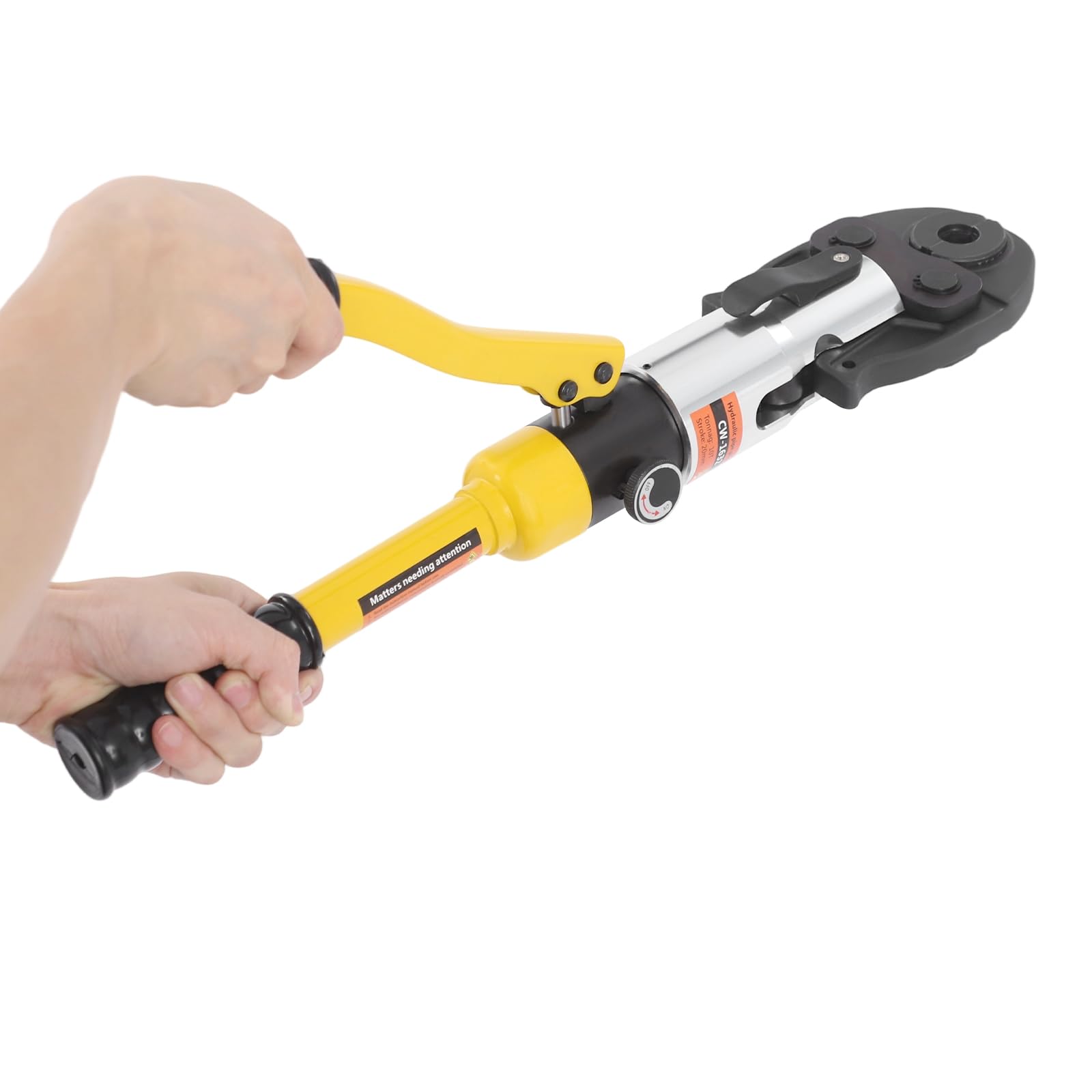 Hydrauliczne szczypce zaciskowe 10 T, hydrauliczne szczypce zaciskowe 60 mm, ręczne profesjonalne szczypce do końcówek kablowych z 4 matrycami w kształcie litery U, ulepszone szczypce do rur