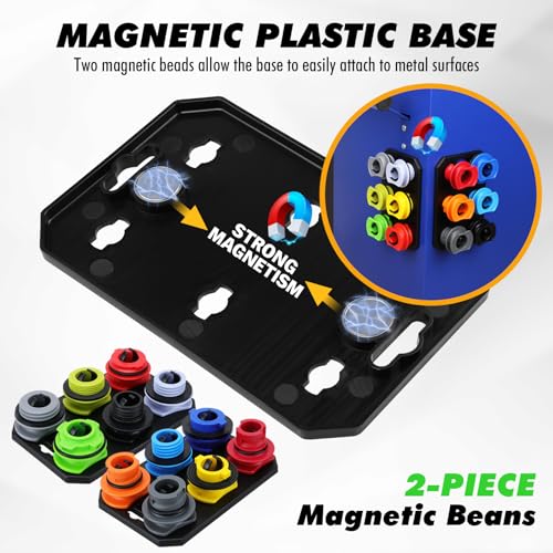 Image of 20-Piece Engine Oil Funnel Kit, 1.59QT /1.5L Oil Funnel Set with 12 Adapters, Siphon Hose Pump, Towel, Elbow Fitting, Arrow Screen and Magnetic Storage Hooks Tray, Compatible with GM /Ford /BMW /Audi Etc.