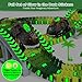Dinosaur Toys for Kids 3-5, Glow in The Dark Flexible Train Track Playset, 2 Dinosaur Car for 3 4 5 6 7 Year & Up Old Boys & Girls Best Gift