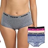 Aeropostale Women's 5-Pack Seamless Shorties, Sargasso Sea, S