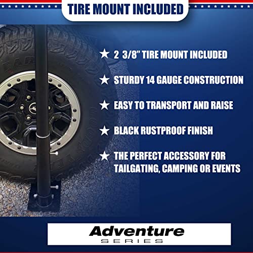 Service First ADVENTURESERIESBLACK20 Black Complete Tailgate Flag Pole Package 20Ft Black thumb #4