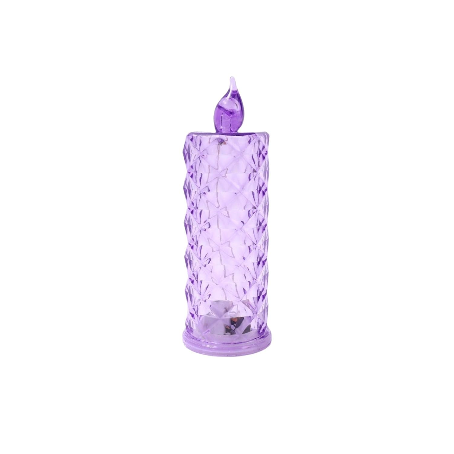 ZURO Crystal LED Candle for Home Decoration - Flameless Multicolor LED Candlelight and Electric Diya for Decoration (1 Pc)-image-46