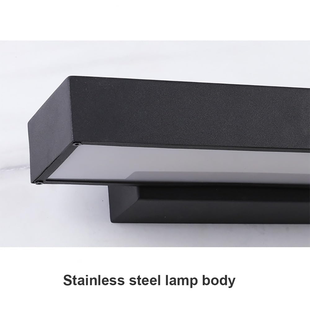 Lampy ścienna w Nowoczesnym Minimalistycznym Stali Nierdzewnej Stylu, Kinkiet Czarny LED do Zewnątrz jako Oświetlenie Ścienne(32cm/12.59in)