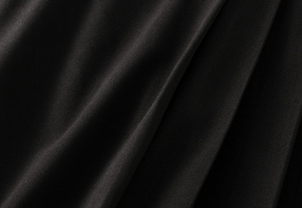Jupe Plissée Midi Noire Jupes en Laine pour Femmes, Patchwork Chic Jupe Trapèze Taille Haute Froncée avec Ceinture Jupes Longues Unies pour Dames Filles Automne Hiver
