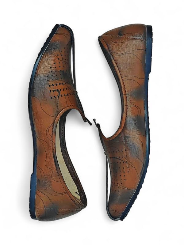 Image of Arrow Men's Ethnic Mojari Premium Handmade Traditional Footwear Laser Cuts